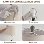 Lamps Set Of 2 Modern Farmhouse Table Lamp Bedside Reading Lamps Living Room End Tables Set Lamps For Night Stands Bedroom Night Lamp,High 26.25 Inch,Turquoise,With Fabric Lamp Shade,Bulb Not Included