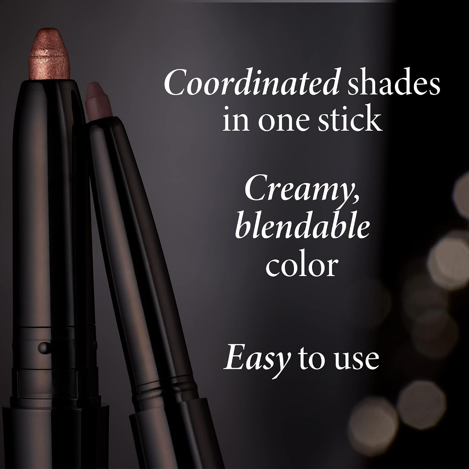Laura Geller New York Swipe-N-Line Dual-Ended Eyeshadow + Eyeliner - Smokey (Charcoal/Shimmery Gray) - Cream Eyeshadow & Smooth Glide Eyeliner - Waterproof & Crease-Free Color