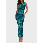 Prettygarden Womens Summer Wedding Guest Maxi Dress 2026 Spring Formal Floral Mesh Sleeveless Bodycon Vacation Long Dresses