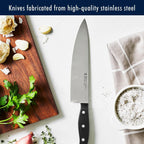 HENCKELS Statement Premium Quality 15-Piece Set with Block, Natural, Razor-Sharp, German Engineered Informed by 100+ Years of Mastery, Lightweight and Strong, Dishwasher Safe
