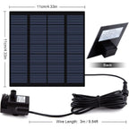 Solar Fountain Pump Kit With Separate Solar Panel, 1.8 W Upgraded Solar Water Pump With 9.84Ft Cable & 4 Nozzles Solar Water Fountain For Bird Bath,Pond, Patio Garden Water Pump With Built-In Filter