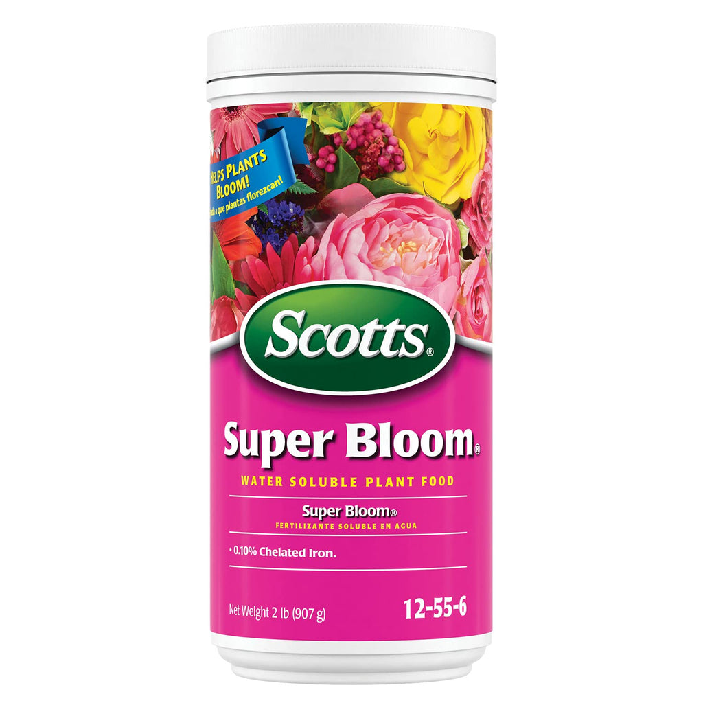 Scotts Super Bloom Water Soluble Plant Food, 2 Lbs. | Npk 12-55-6 - Fertilizer For Outdoor Flowers, Fruiting Plants, Containers And Bed Areas - Feeds Plants Instantly