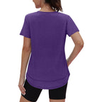 Xieerduo Womens Workout Tops Short Sleeve Shirts Sun Protection Upf 50+ Quick Dry Outfits For Hiking Running S-3Xl