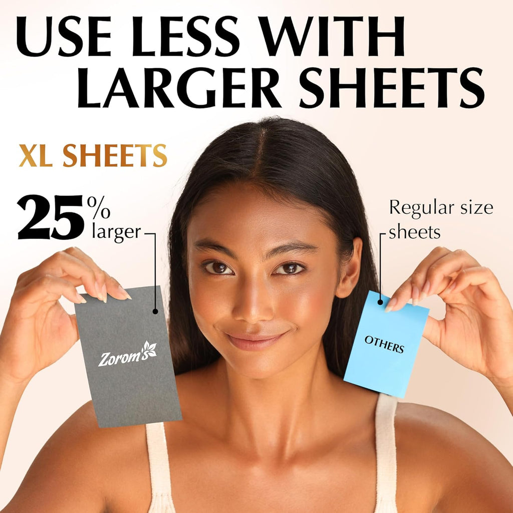 Natural Oil Blotting Sheets for Face with Bamboo Charcoal - 25% Larger - 3pk/300 Makeup Friendly Oil Absorbing Sheets for Face - Easy Dispensing Blotting Papers - Perfect for Keeping in Purse