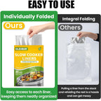 Olesbur 30 Count Slow Cooker Liners, 13"X21", Fits 3-8 Quarts, Disposable Pot Liners Compatible With Crockpot, Oval Large Size, Bpa-Free Cooking Bags, Kitchen Accessories, Cook With Ease