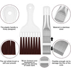 Boao Air Conditioner Condenser Fin Comb, Fin Cleaning Brush Air Conditioner Coil Cleaner Refrigerator Coil Cleaning Whisk Brush Evaporator Radiator Repair Tool(2 Pieces)