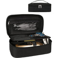 Barber Tool Bag, Hair Clipper Bag Hair Cutting Scissors Storage Bag Shaving Kits Haircut Accessories Organizer Bag Gift For Women (Black)