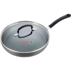 T-Fal Ultimate Hard Anodized Nonstick Fry Pan With Lid 12 Inch, Oven Broiler Safe 400F, Lid Safe 350F, Cookware, Pots and Pans, Kitchen Frying Pans, Skillets, Home, Dishwasher Safe, Onyx
