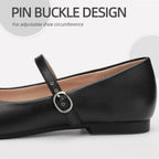 Athmile Mary Jane Shoes Women Ballet Flats Shoes For Women Slip On Comfortable Dressy Adjustable Strap For Work Office Business Casual
