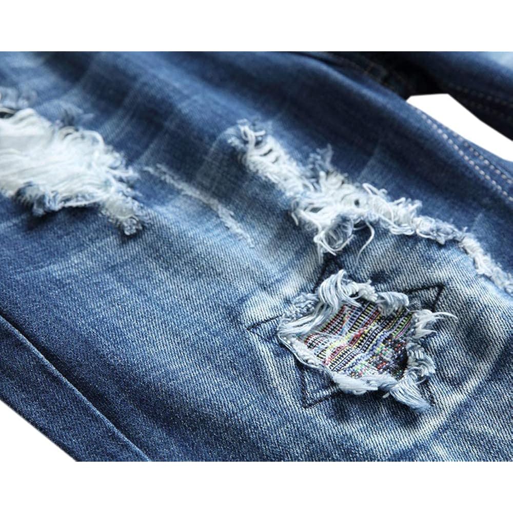 Men'S Casual Denim Ripped Shorts