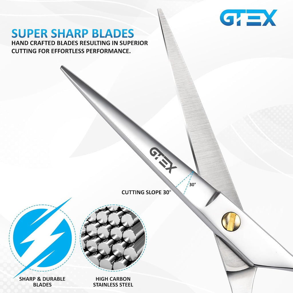 Hair Scissors, 6.5 Inch Professional Hair Cutting Scissors For Women Men Adults - Barber Scissors Hair Shears - Super Sharp Haircut Scissors - Tijeras De Peluqueria Profesional