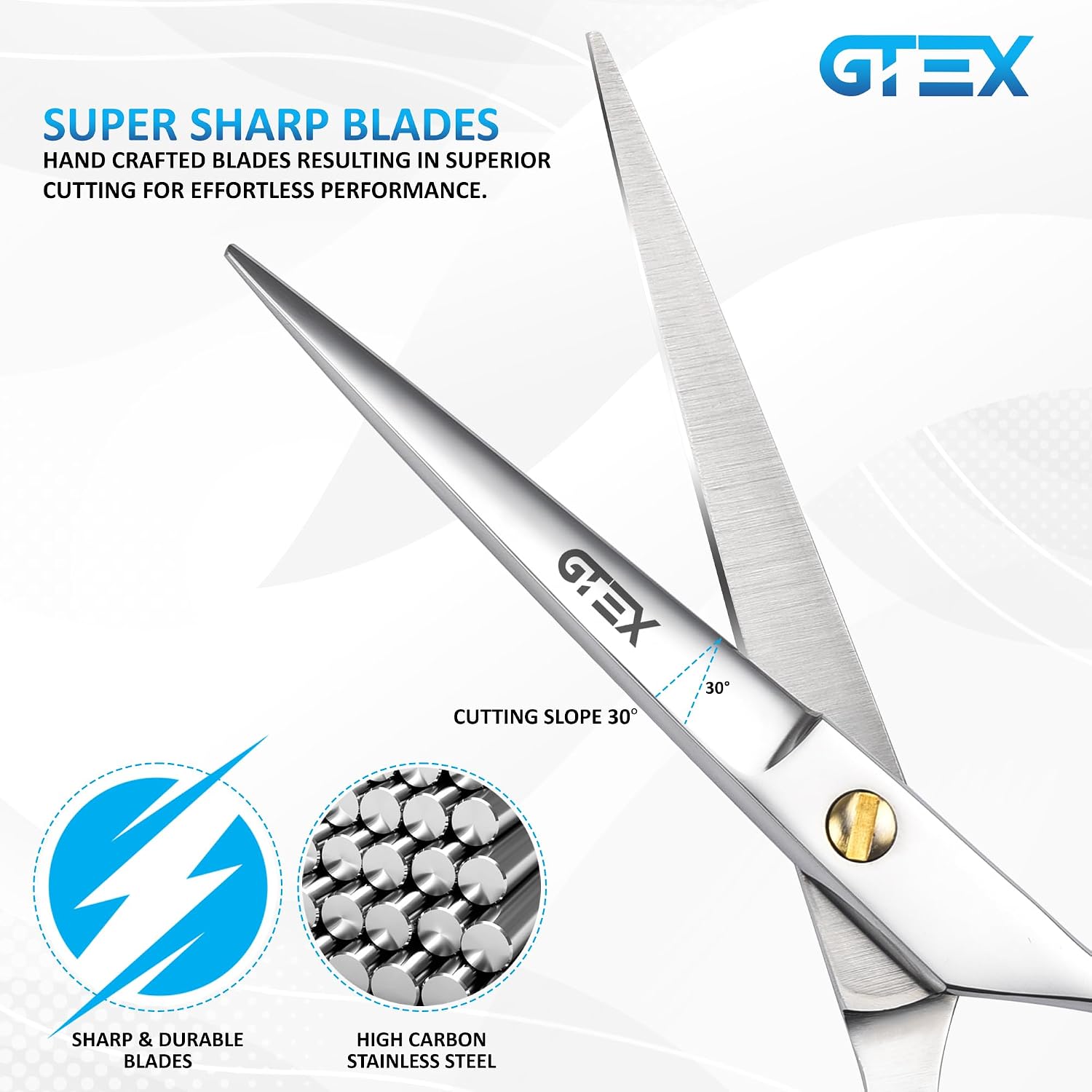 Hair Scissors, 6.5 Inch Professional Hair Cutting Scissors For Women Men Adults - Barber Scissors Hair Shears - Super Sharp Haircut Scissors - Tijeras De Peluqueria Profesional