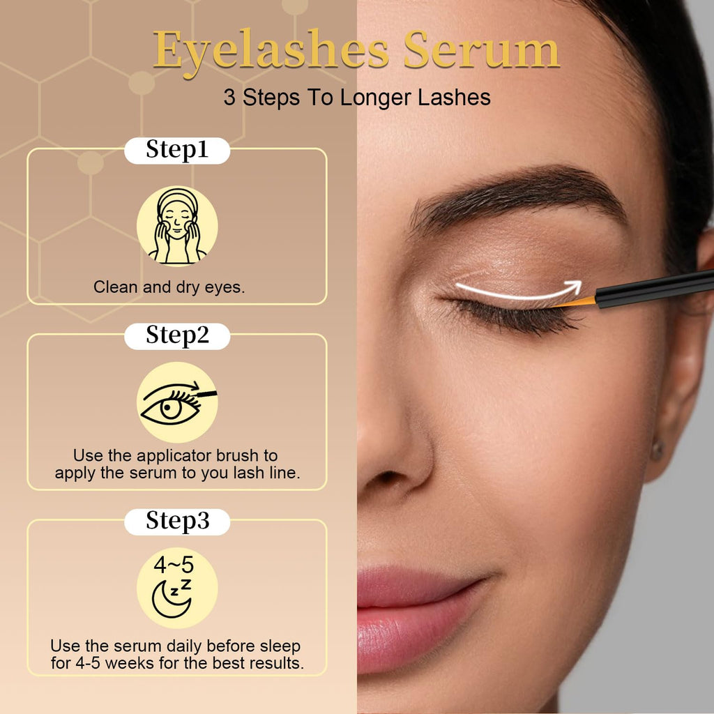 Lash Serum For Eyelash Growth, Premium Lash Enhancing Serum With Advanced Formula Volumizing Longer Fuller And Thicker Looking Lashes, Eyelash Growth For Sensitive Eyes (5 Ml)