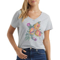 Hanes Women's Short Sleeve V-Neck Graphic T-Shirt Multicolor