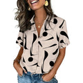 Button Down Shirts for Women Short Sleeve Collared Tops Dressy Casual V Neck Blouses