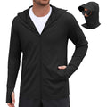 Coofandy Mens Upf 50+ Sun Protection Hoodie Zip Up Lightweight Uv Jacket Long Sleeve Sun Shirt Running Fishing Hiking Outdoor
