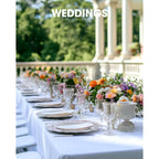 Pureegg Rectangle Table Cloth 60" x 102" – Durable Polyester Tablecloth Offers Reusable & Washable Protection, Ideal for Outdoor Party, Picnic, Wedding, Banquet and Birthday, 2 Pack, White