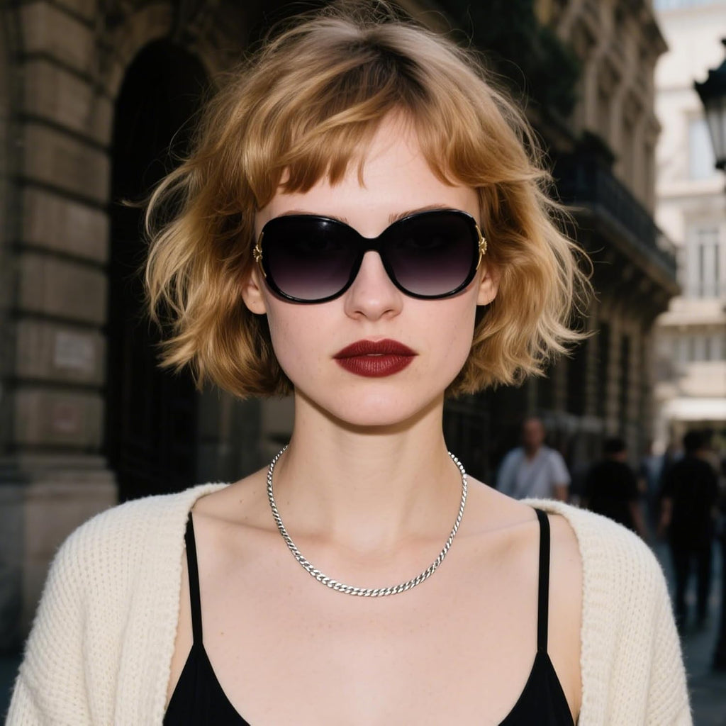 4 Pack Trendy Round Sunglasses For Women Men,Retro Cat Eye Oversized Sun Glasses Uv400 Protection For Outdoor
