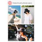 Wide Brim Bucket Hat - UPF50+ Protection Travel Beach Sun Hat with Semi-Rigid Adjustable Foldable Brim