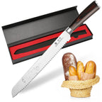 Imarku Bread Knife, German High Carbon Stainless Steel Professional Grade Bread Slicing Knife, 10-Inch Serrated Edge Cake Knife, Bread Cutter For Homemade Crusty Bread, Birthday Gift