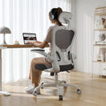 Office Chair Ergonomic Desk Chair, 330Lbs Capacity, High Back Computer Chair For Long Hours Comfortable, Rolling Swivel Executive Task Chair For Home Office With Flip-Up Armrests, Black