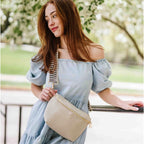 Modern Chic Woven Crossbody Bags For Women - Rory Vegan Leather Purse, Adjustable Strap, Lightweight - Pressed Woven