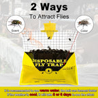 Fly Traps Outdoor With Bait, 6 Pcs Disposable Flies Control Bags For Farm