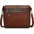 COOLCY Genuine Leather Crossbody Bags for Women Purses and Handbags for Ladies with Multiple Pockets Shoulder Satchel Bag