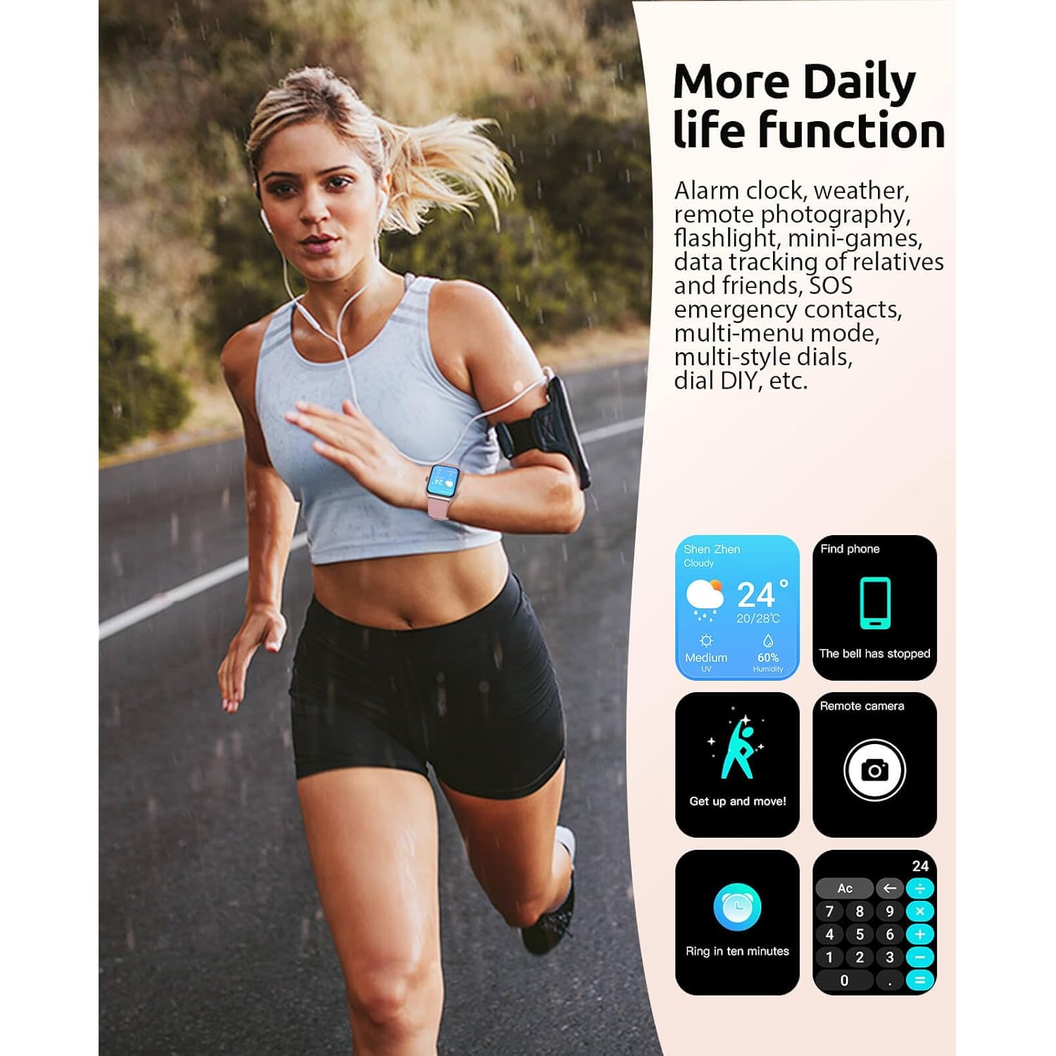 Smart Watches for Man Women with Bluetooth Call,1.91" Smartwatch with Heart Blood Pressure/Blood Oxygen/Rate/Sleep Monitor,100+ Sports Mode Fitness Tracker with IP67 Waterproof for iOS Android
