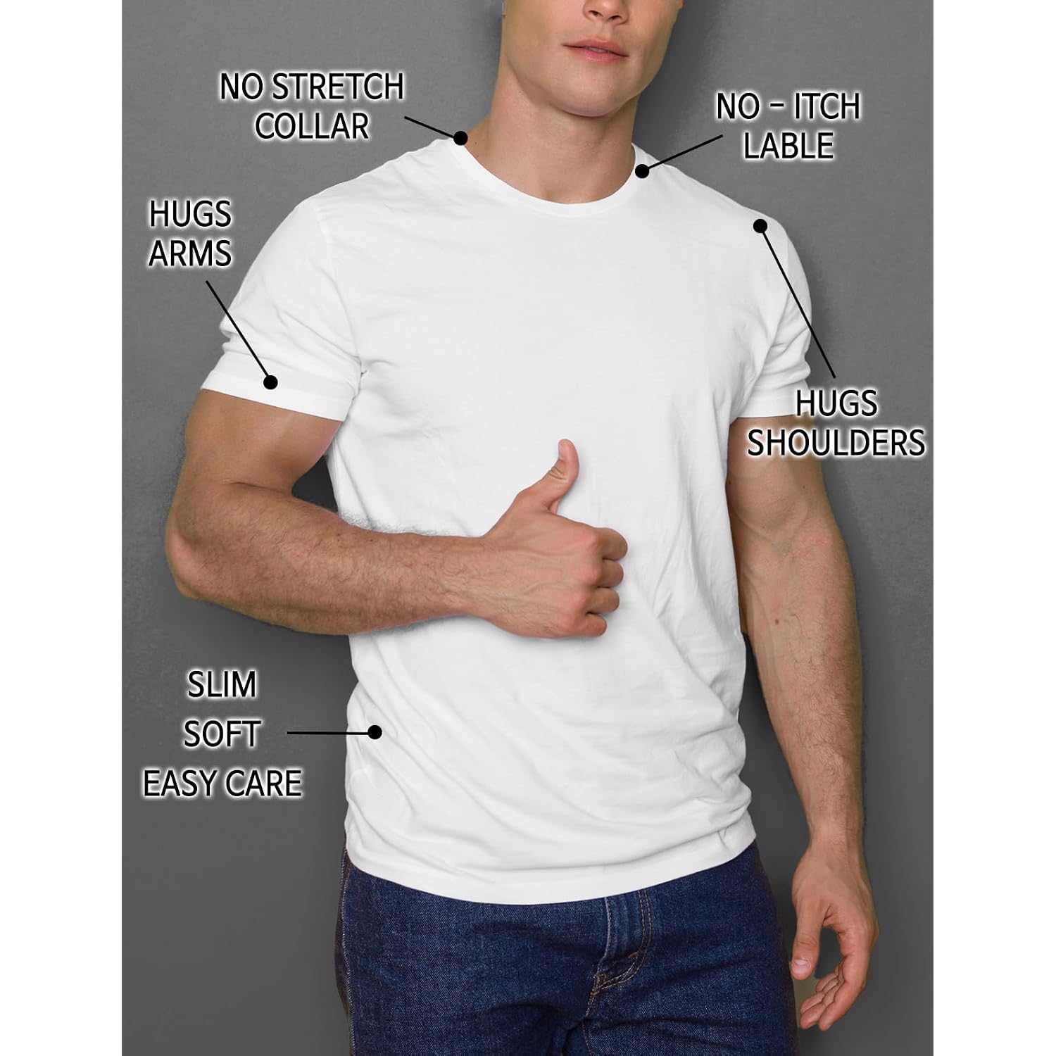 H2H Mens Casual Slim Fit Short Sleeve T-Shirts Soft Lightweight V-Neck/Crew-Neck Size Xs To 3Xl