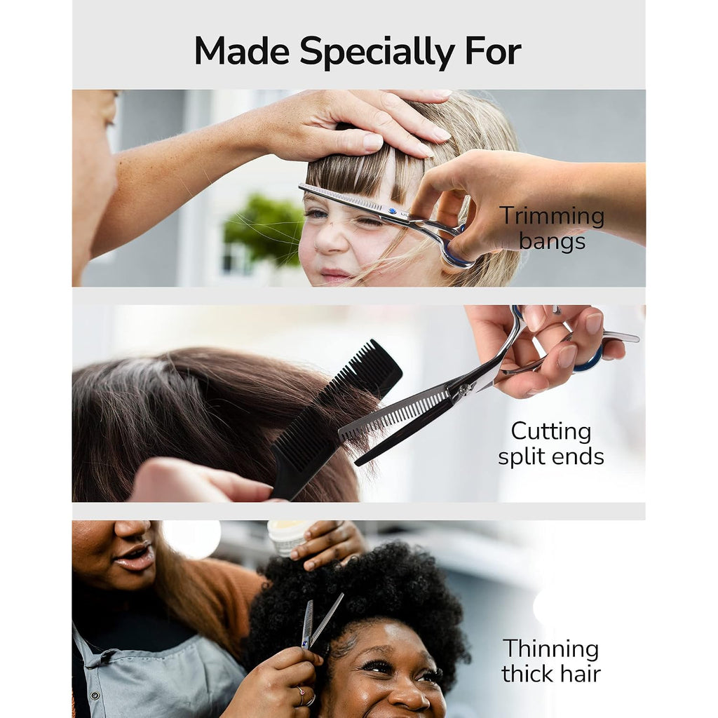 Hair Thinning Scissors Ulg Professional Barber’S Texturizing Teeth Shears For Hairdressing, Salon And Home Use Thinning Shears For Hair Cutting, Made Of Japanese Stainless Steel, 6.5 Inch
