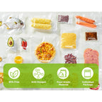 Bonsenkitchen Vacuum Sealer Bags, 20 Gallon 11" x 16"+ 80 Quart 8" x 12"+ 50 Pint 6" x 10", Commercial Grade, BPA Free, Food Sealer Bags for Vac Storage, Meal Prep or Sous Vide Cooking, VB15