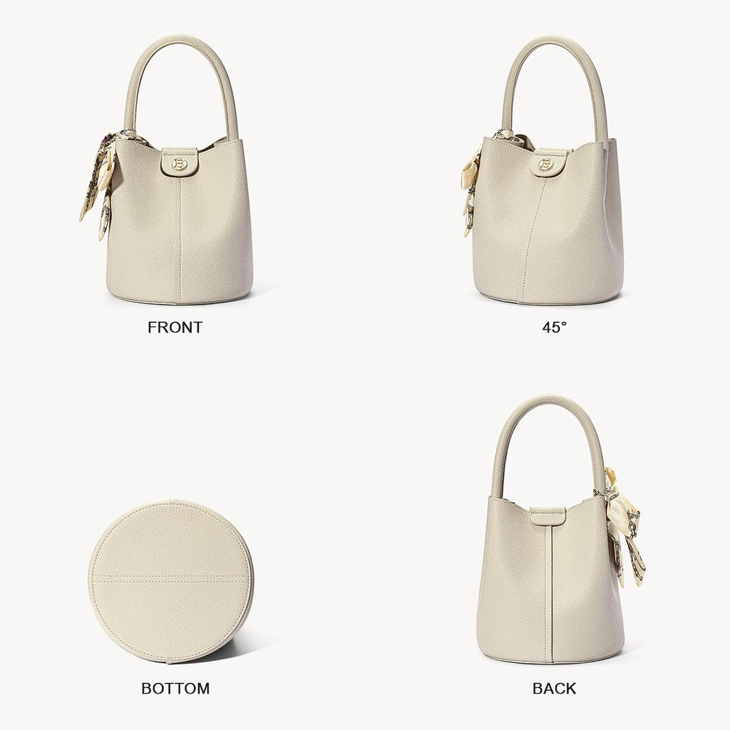 BOSTANTEN Small Crossbody Bags for Women Vegan Leather Mini Bucket Handbag Removable Shoulder Strap