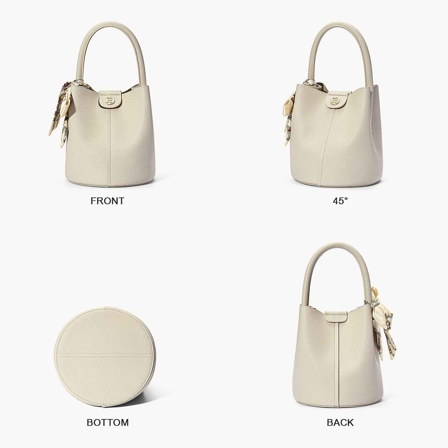 BOSTANTEN Small Crossbody Bags for Women Vegan Leather Mini Bucket Handbag Removable Shoulder Strap