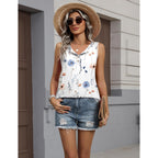 Womens Tank Tops Summer Sleeveless Tops Loose Button Henley Shirts Crew Neck Dress Casual 2026 Clothes