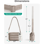 BAGSMART Crossbody Bags for Women, Puffer Crossbody Purses for Women with RFID Blocking Slots, Handbags Wallet Small Purse | Travel Purse, Small Crossbody, 3.4L Mini Purse, for Travel, Gym, Lightweight, Water-resistant