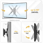 Mount-It! Rv Tv Wall Mount - Dual Wall Plates - Move Tv Between Indoor And Outdoor - Quick-Release Full Motion - Marine-Grade Rustproof Aluminum - 19–43" Tvs - Vesa 75X75–200X200-33 Lbs - ±30° Tilt