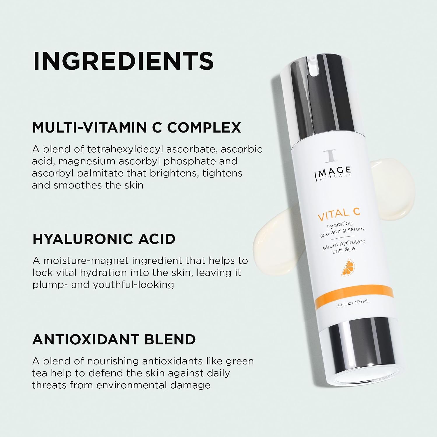 Image Skincare, Vital C Hydrating Face Serum, With Vitamin C And Hyaluronic Acid, To Brighten, Tone And Smooth Appearance Of Wrinkle