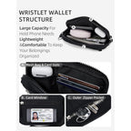 WESTBRONCO Wristlet Wallets for Women – RFID Blocking Quilted Nylon Phone Wallet, Card Holder Purse for Travel & Everyday Use