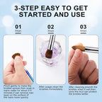 Acrylic Nail Brush - Size 12, 100% Pure Kolinsky Sable 3D Art Nail Brush & Application Tool - Gradient Blue Handle