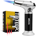 Butane Torch, Kitchen Torch Cooking Torch With Safety Lock & Adjustable Flame For Cooking, Bbq, Baking, Brulee, Creme, Diy Soldering(Butane Not Included)