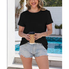 GAYHAY T Shirts for Women - Short Sleeve Spring Summer Tops Soft Basic Tees Beach Vacation Clothes for Casual 2026
