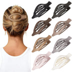 8 Pack Flat Hair Clips for Women – Large Claw Clips for Thick and Thin Hair, Strong Hold Styling Barrettes Accessories