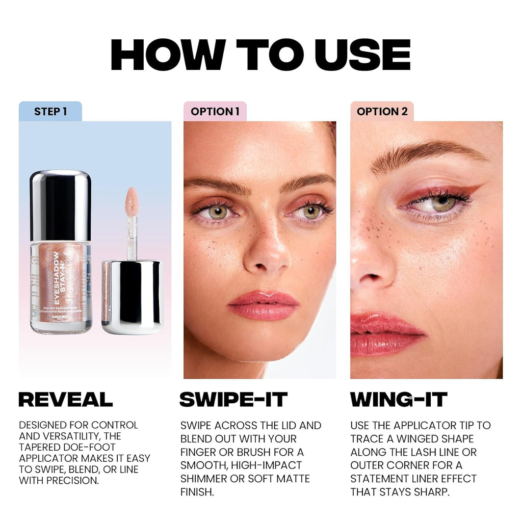 Sacheu Liquid Eyeshadow STAY-N Longwear Eye Makeup — Buildable Highly Pigmented & Blendable Eye Shadow Cream in Matte & Shimmer Finishes, Espress Yo Self