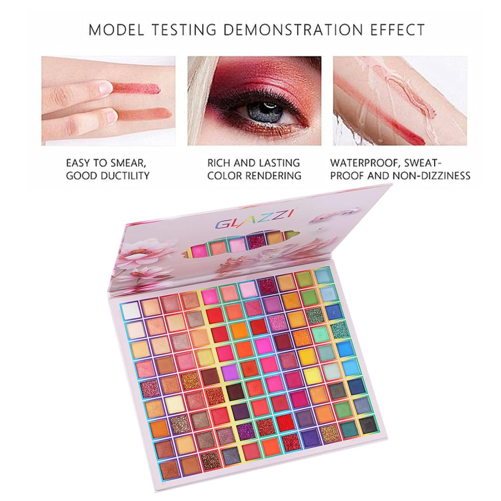 99 Colors Eyeshadow Palette, Colorful Eyeshadow Palette, Professional Matte Shimmer Glitter Rainbow Makeup Pallet, Colorful Long Lasting Highly Pigmented Eye Shadow Gifts Mother'S Day For Women