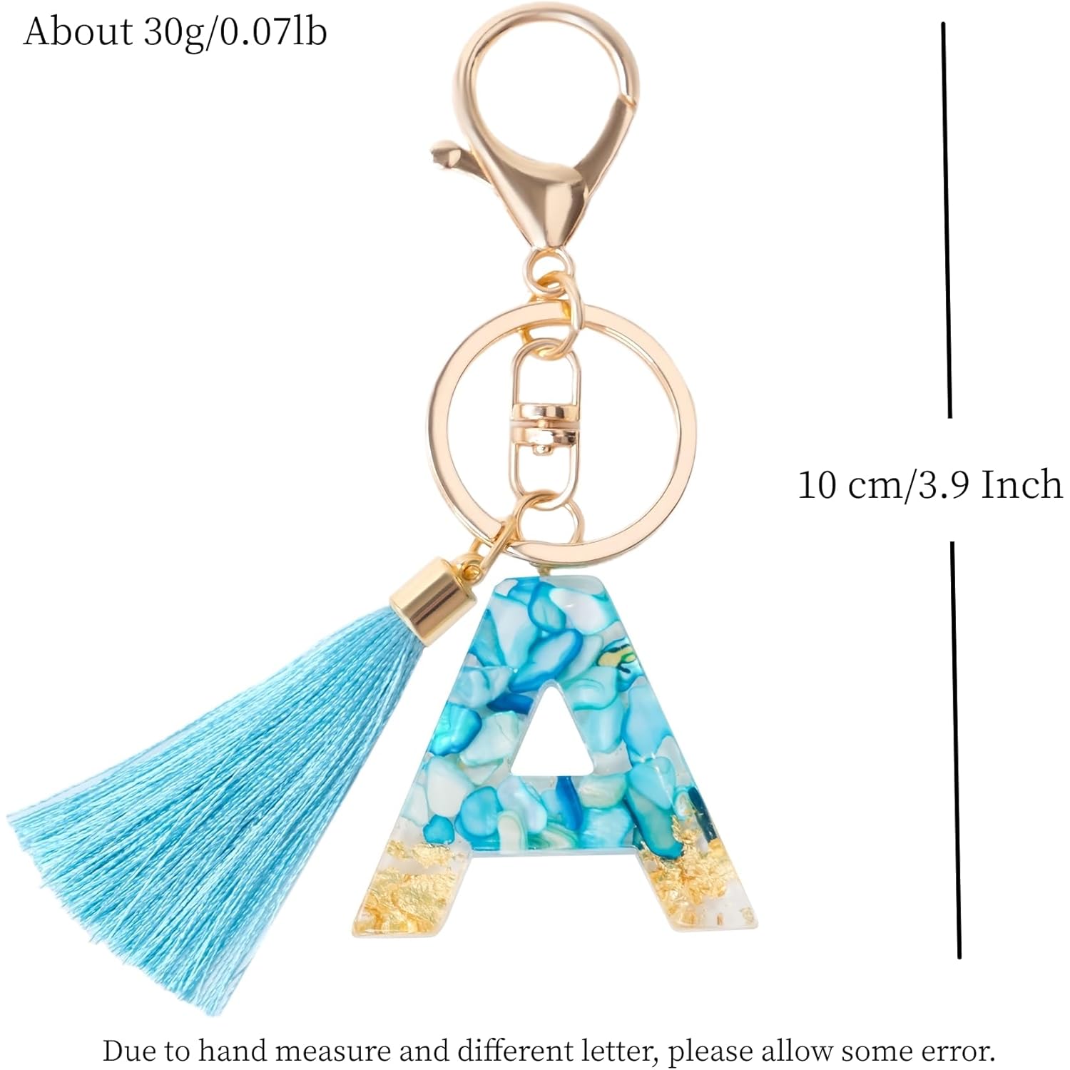 Alphabet Initial Letter Keychain for Women gift To Little Girls Tassel Butterfly Pendant Key Ring for Backpack