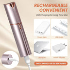 Facial Hair Removal for Women, Portable Painless Hair Remover Device, Rechargeable, with 2 Replacement Heads, for Face, Upper Lip and Chin