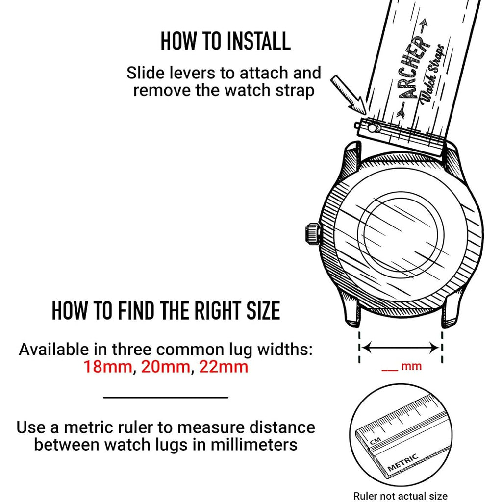 Archer Watch Straps - Premium Nylon Quick Release Watch Bands