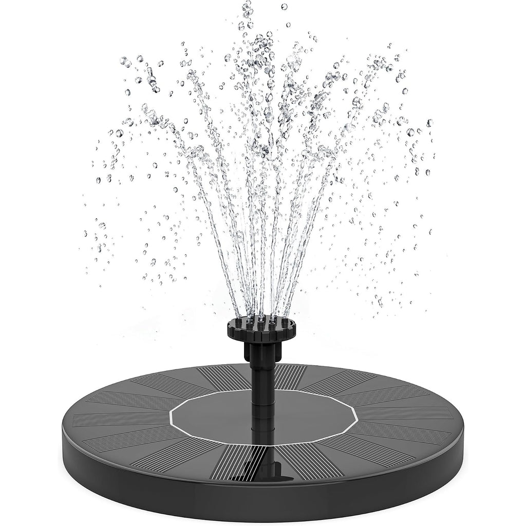Solar Fountain, 1.5W Solar Bird Bath Fountains Pump Floating Solar Powered Water Fountain With 6 Nozzles And Fixer, Solar Fountain For Bird Bath, Outdoors, Garden, Pond, Pool
