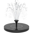 Solar Fountain, 1.5W Solar Bird Bath Fountains Pump Floating Solar Powered Water Fountain With 6 Nozzles And Fixer, Solar Fountain For Bird Bath, Outdoors, Garden, Pond, Pool